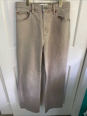 NWOT Abercrombie & Fitch Light Beige 90s High-rise Straight Jeans